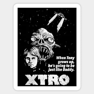 XTRO Retro 80s Sci Fi Horror Movie Sticker